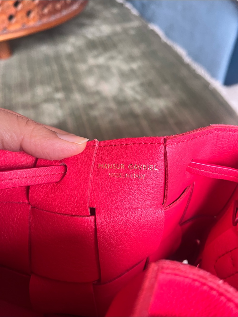 Mansur Gavriel Woven red Shoulder Bag